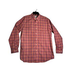 LL Bean L/S Plaid Button Down Shirt Mens Large Traditional Fit